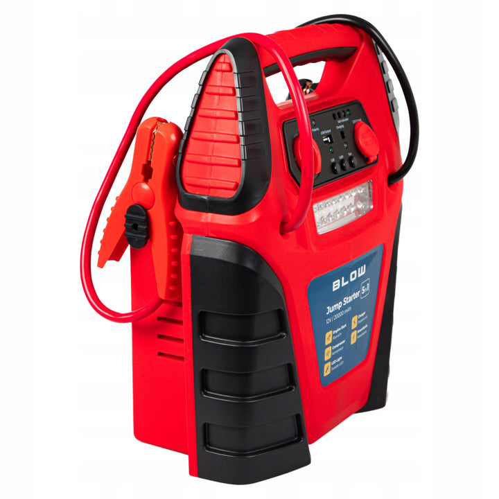 Jump Starter 5-i-1 Blow, med funktioner som kompressor, laddare och powerbank, 12 V 20 000 mAh-batteri, ström – startström 400 A, toppström 900 A, utrustad med överbelastningsskydd, 81-210#