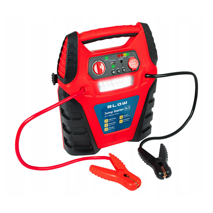 Jump Starter 5-i-1 Blow, med funktioner som kompressor, laddare och powerbank, 12 V 20 000 mAh-batteri, ström – startström 400 A, toppström 900 A, utrustad med överbelastningsskydd, 81-210#