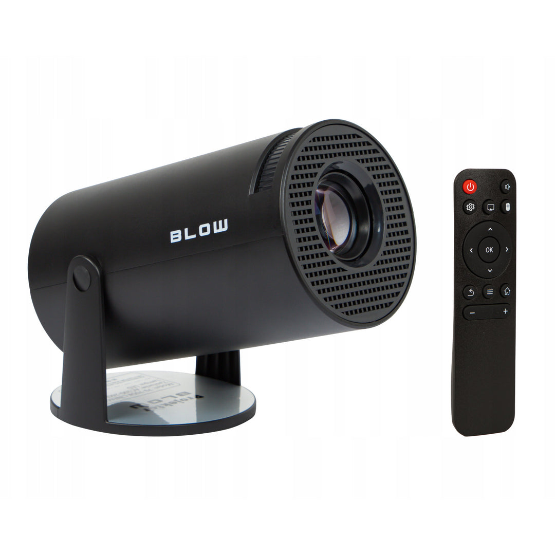 Bärbar projektor Blow, Android TV, inbyggd högtalare på 3 W, upplösning på 720p och avkodning upp till 4K, skarp och levande bild, 79-705#