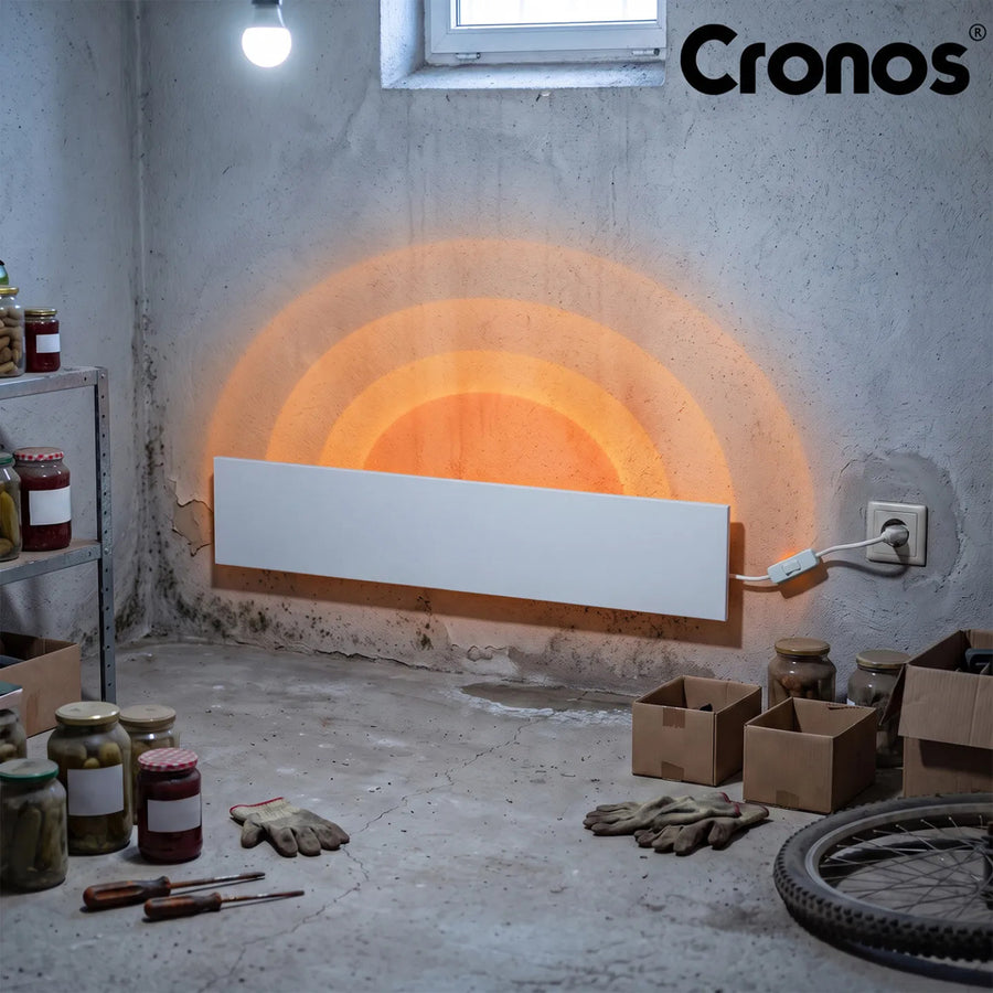 Cronos Anti-Mold infraröd värmepanel, effekt 50 W, för lokal uppvärmning och avfuktning av fuktiga väggar, MRH-50