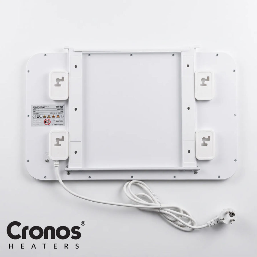 Cronos infraröd värmepanel för montering under skrivbordet, effekt 120 W, timer, 3 effektnivåer, DCH-150
