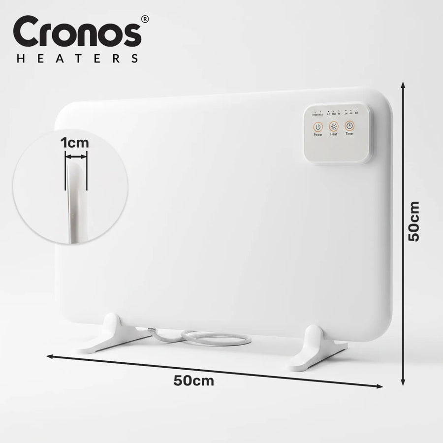 Cronos infraröd värmepanel för montering under skrivbordet, effekt 120 W, timer, 3 effektnivåer, DCH-150