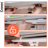 Cronos infraröd värmepanel för montering under skrivbordet, effekt 120 W, timer, 3 effektnivåer, DCH-150