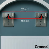 Cronos uppvärmt spegel, ovalt 50x80 cm, LED i tre färger, skyddsklass IP44, imskyddssystem