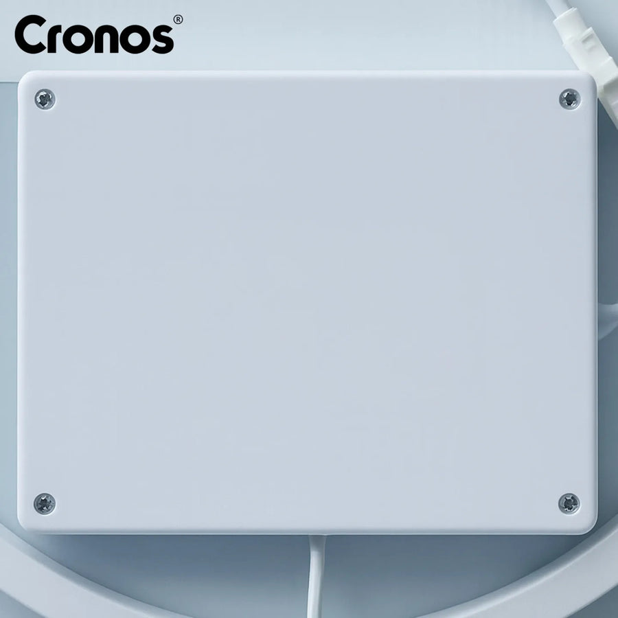 Cronos uppvärmt spegel, ovalt 50x80 cm, LED i tre färger, skyddsklass IP44, imskyddssystem