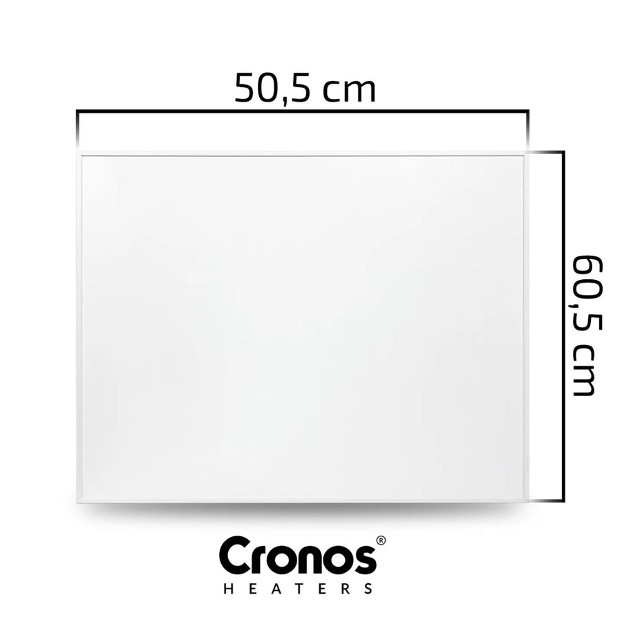 Cronos Graphene infraröd värmepanel, effekt 300 W, färg: vit, värmer upp ett rum på upp till 8 m², fjärrkontroll, PRO CGP-300TWP