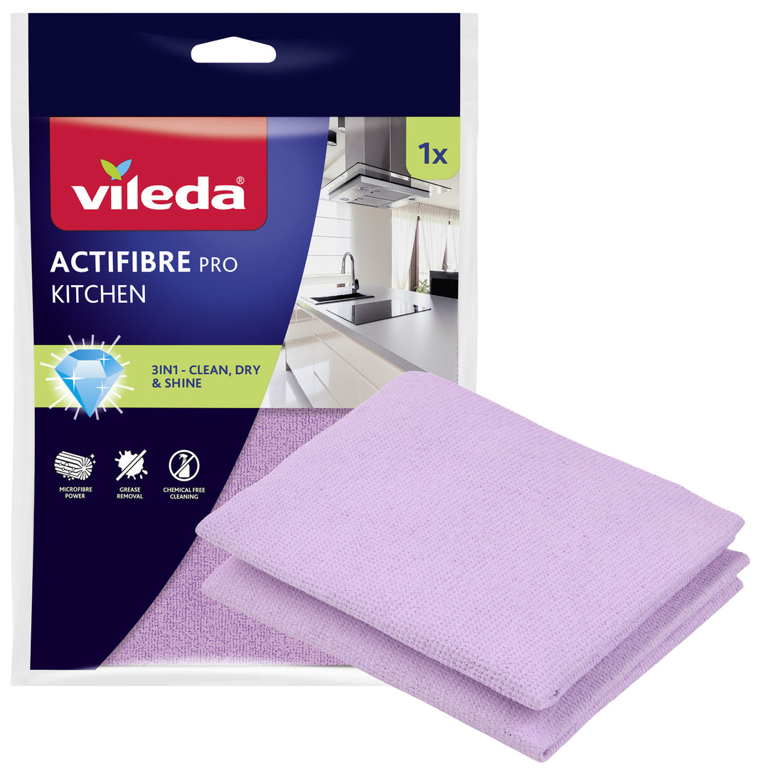 Vileda Actifibre Pro-diskduk, 1 st., av mikrofiber, PVA-beläggning, tvättbar upp till 60 °C, 183303