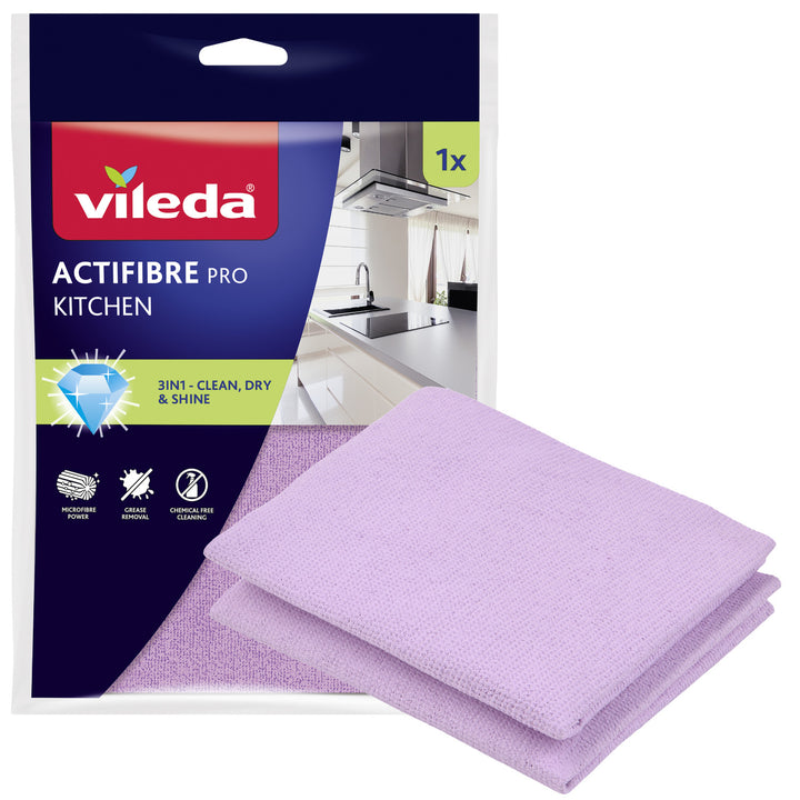 Vileda Actifibre Pro-diskduk, 1 st., av mikrofiber, PVA-beläggning, tvättbar upp till 60 °C, 183303