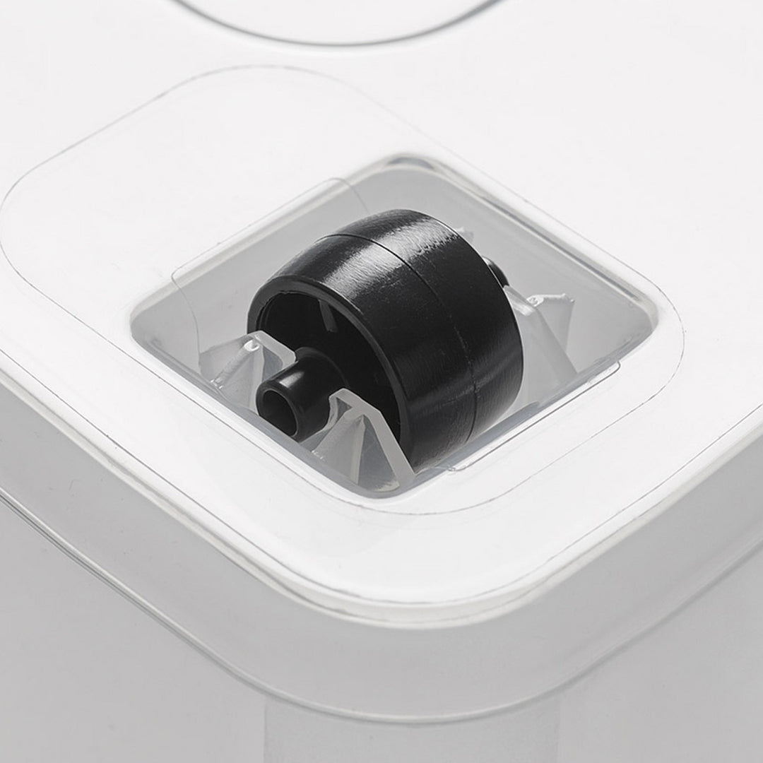 Moxom SimpleStore-behållare, volym 60 liter, genomskinlig, lock med klämmor, försedd med hjul, BPA-fri, 04-0081