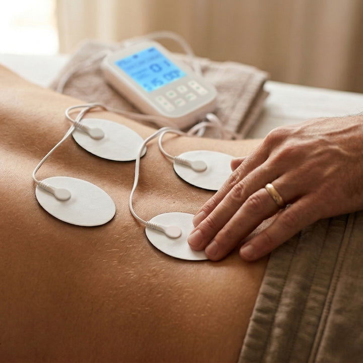 Massageapparat och elektrostimulator för muskler, TENS/EMS, 3-i-1-stimulering, Mediatech, MT6543