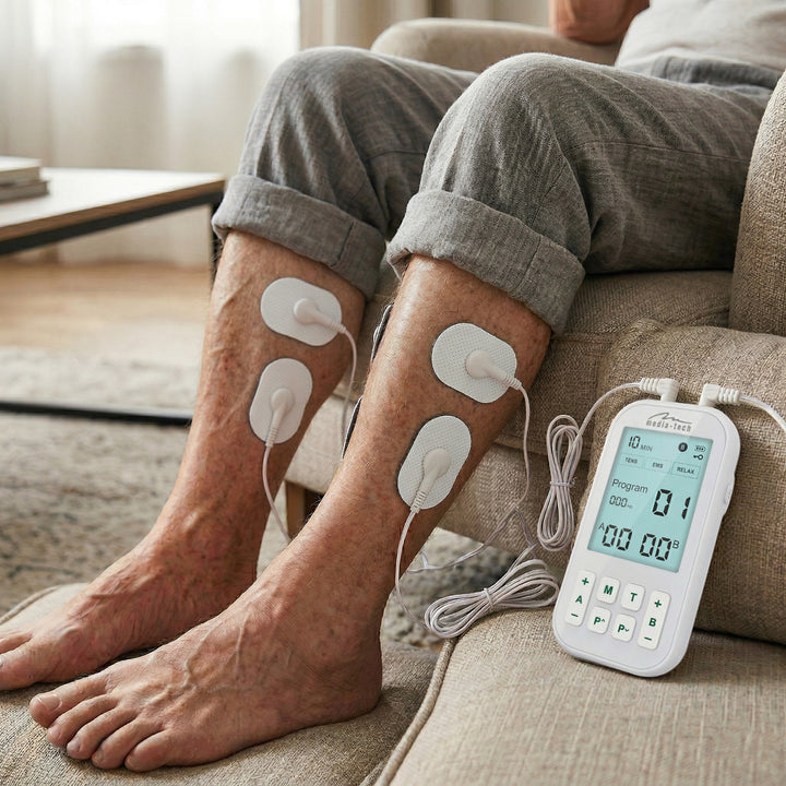 Massageapparat och elektrostimulator för muskler, TENS/EMS, 3-i-1-stimulering, Mediatech, MT6543