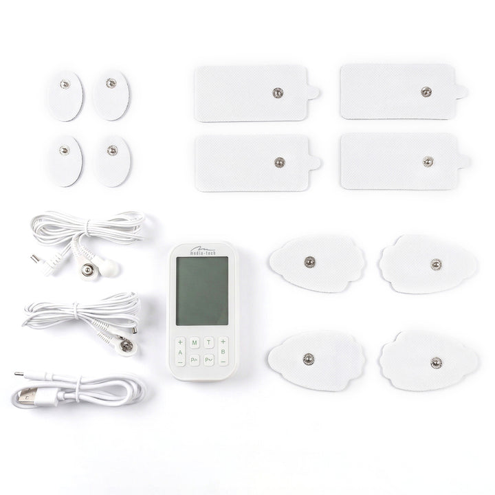 Massageapparat och elektrostimulator för muskler, TENS/EMS, 3-i-1-stimulering, Mediatech, MT6543