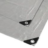 Silverfärgad presenning 120 g, 4 x 6 m, VA0476, vattentät, Vayox