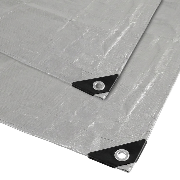 Silverfärgad presenning 120 g, 4 x 6 m, VA0476, vattentät, Vayox