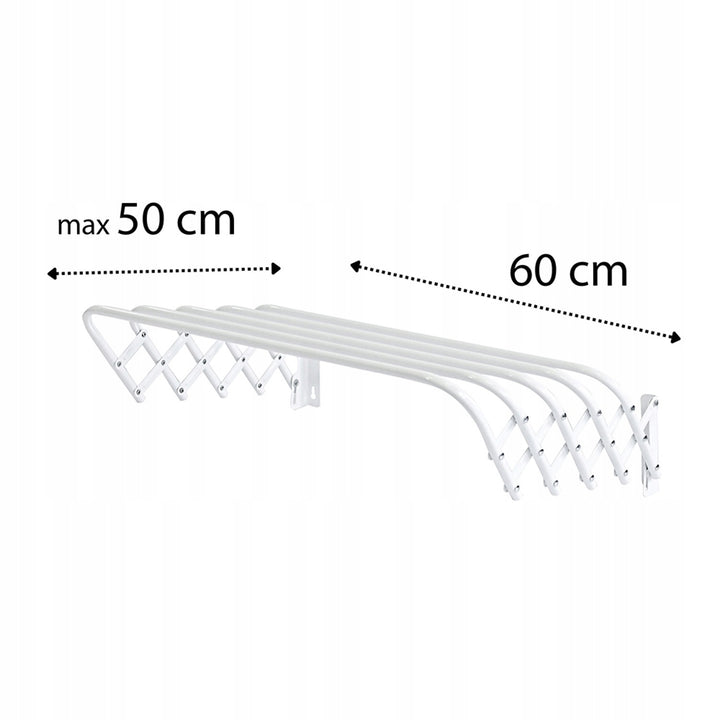 Harmonikatorka 60, för kläder och underkläder, utdragbar, vit, modell 103, Sepio