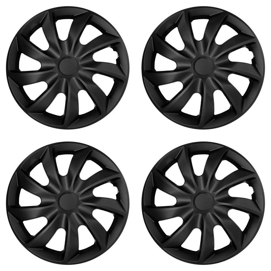 Universella bilhjulskåpor 17'' NRM Quad, matt svarta, 4 st