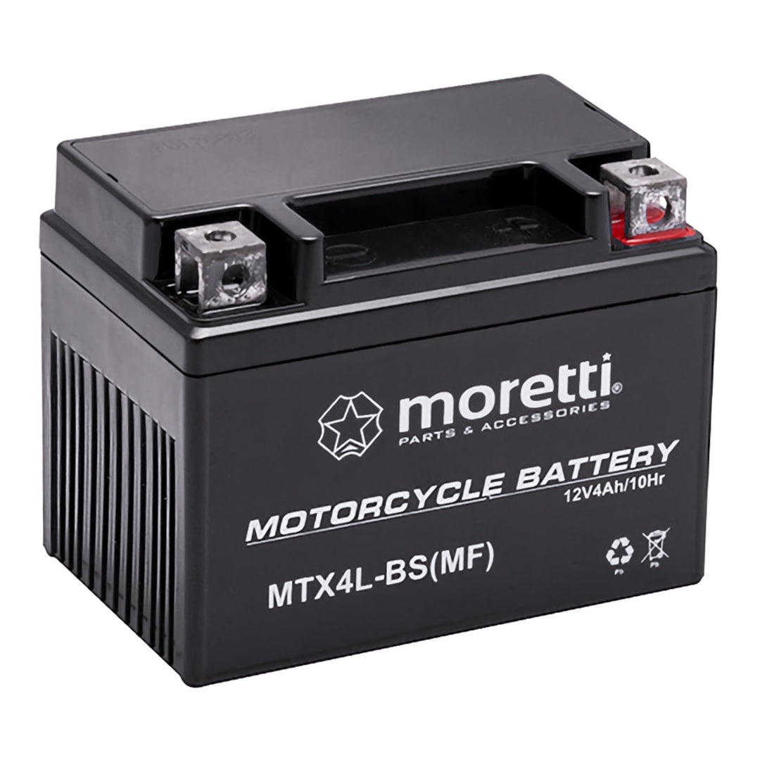 Moretti-batteri, 12 V, 4 Ah, AGM (gel), startström 50 A, AKUYTX4L-BSXMOR000