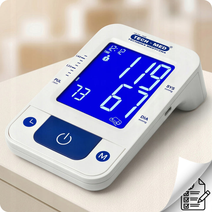 Elektronisk blodtrycksmätare, röstfunktion, manschett 22–42 cm, IHB-indikator, TMA-CONTROL3, Techmed
