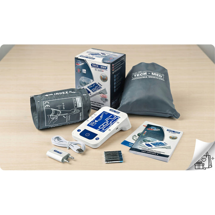 Elektronisk blodtrycksmätare, röstfunktion, manschett 22–42 cm, IHB-indikator, TMA-CONTROL3, Techmed