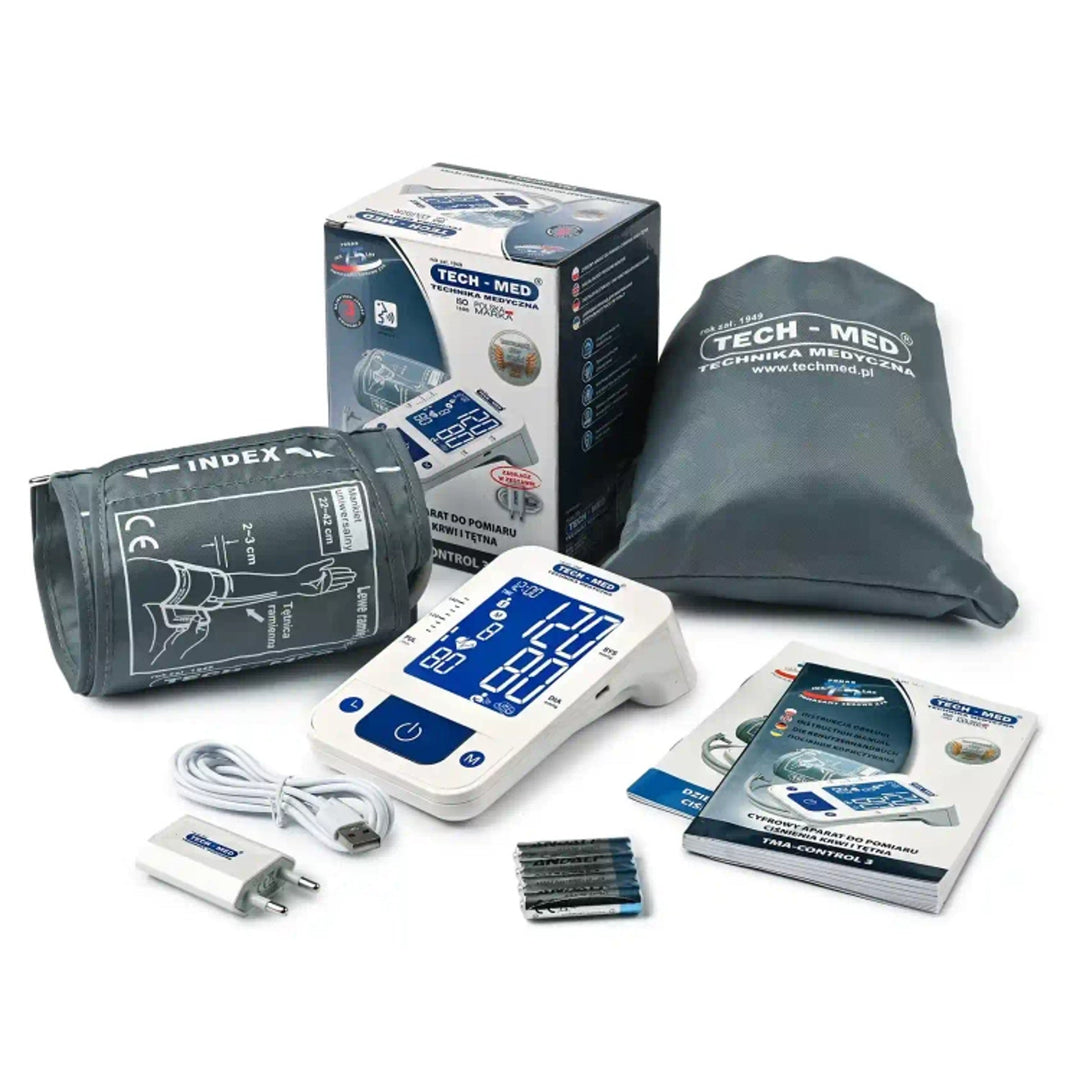 Elektronisk blodtrycksmätare, röstfunktion, manschett 22–42 cm, IHB-indikator, TMA-CONTROL3, Techmed