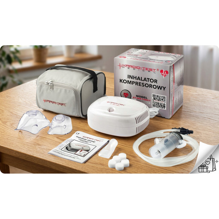 Kompressorinhalator, 2 ansiktsmasker, KT-NEB FAMILY, Techmed
