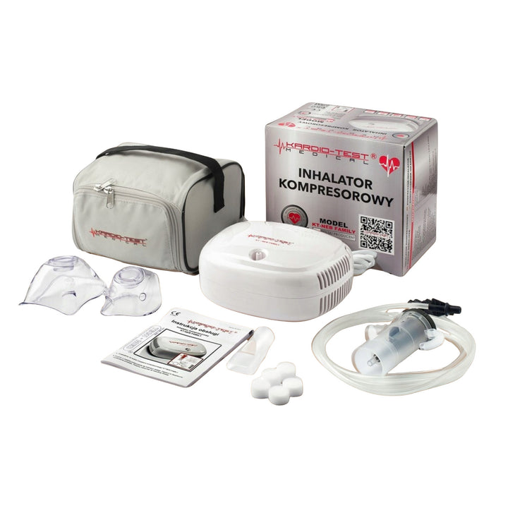 Kompressorinhalator, 2 ansiktsmasker, KT-NEB FAMILY, Techmed