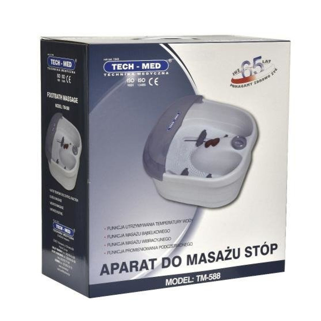 Fotmassageapparat, vattenmassage, bubbelmassage, vibrationsmassage, infraröd värme, TM-588, Tech-Med