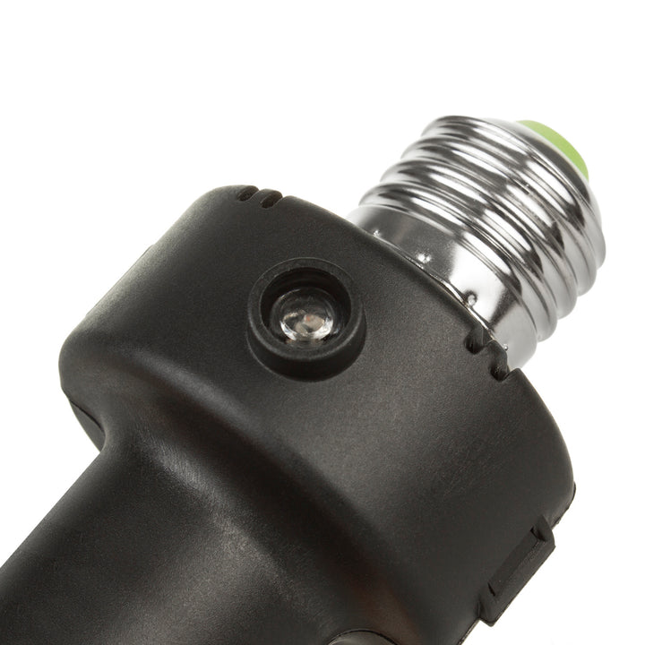 E27-lamphållare från Maclean, 100 W, med skymningssensor och timer, MCE21B, 2 stycken