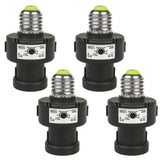 E27-lamphållare från Maclean, 100 W, med skymningssensor och timer, MCE21B, 4 stycken