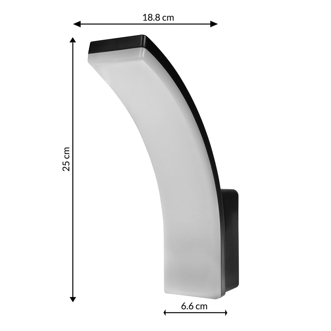 Maclean LED-lampa, svart, 20 W, IP65, 2750 lm, neutralvit färg (4000 K) MCE511 B, 2 stycken