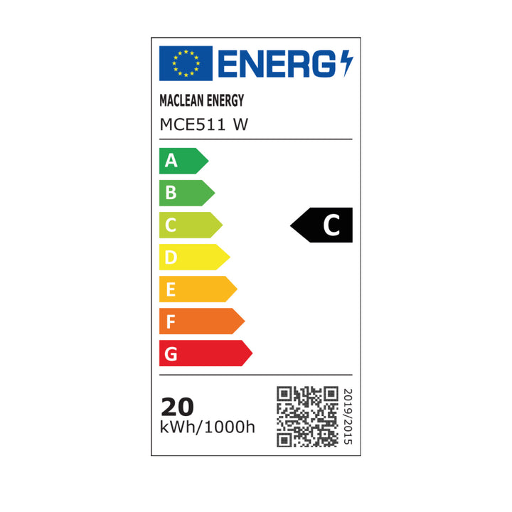 Maclean LED-lampa, vit, 20 W, IP65, 2750 lm, neutralvit färg (4000 K) MCE511 W, 2 st