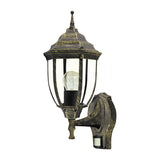 Rabalux vägglampa, för utomhusbruk, rörelsesensor, IP43, E27, max 60 W, antikguld, Nizza, 4 stycken