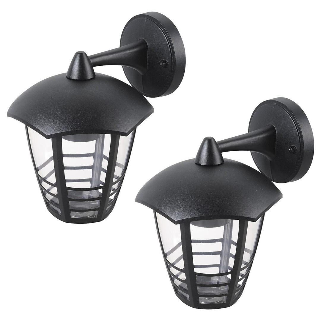 Rabalux vägglampa, utomhus, IP44, E27, max 60 W, svart, Marseille, 2 st