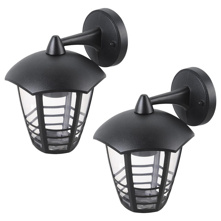 Rabalux vägglampa, utomhus, IP44, E27, max 60 W, svart, Marseille, 2 st