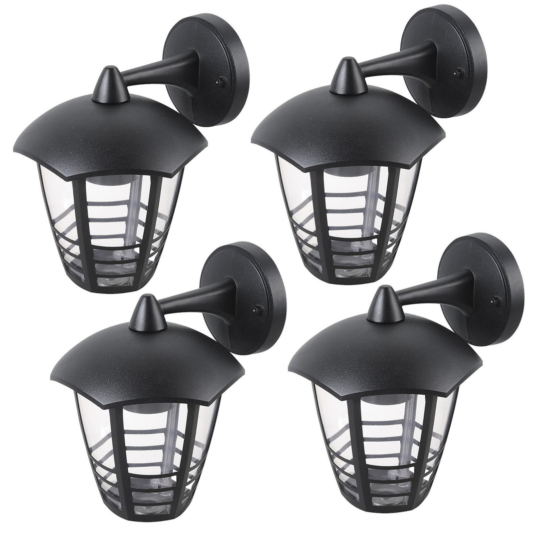 Rabalux vägglampa, utomhus, IP44, E27, max 60 W, svart, Marseille, 4 stycken