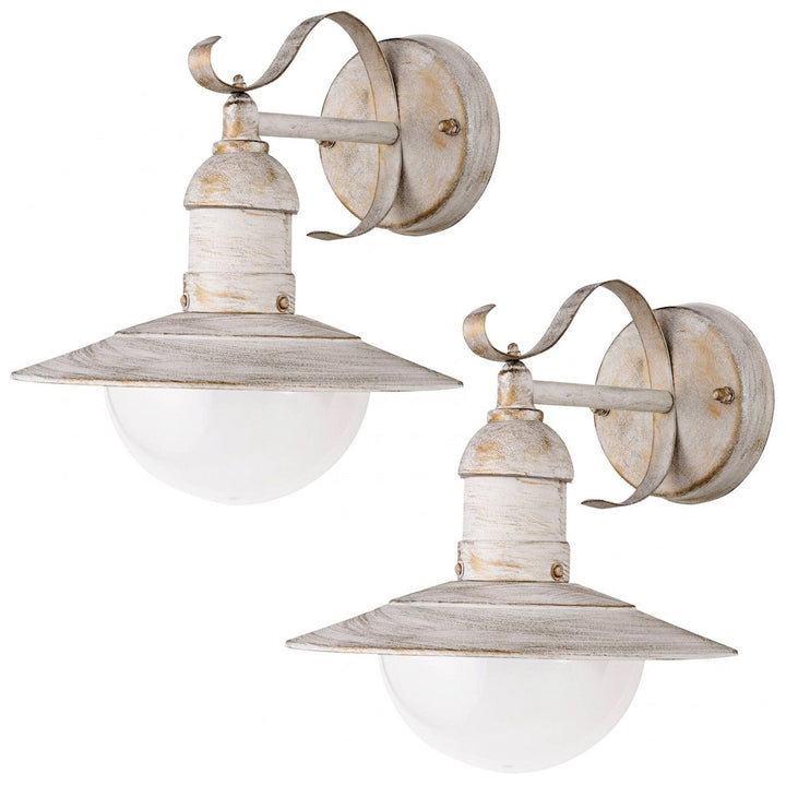 Rabalux vägglampa, utomhus, IP44, E27, max 60 W, antikvit, Oslo, 2 st.