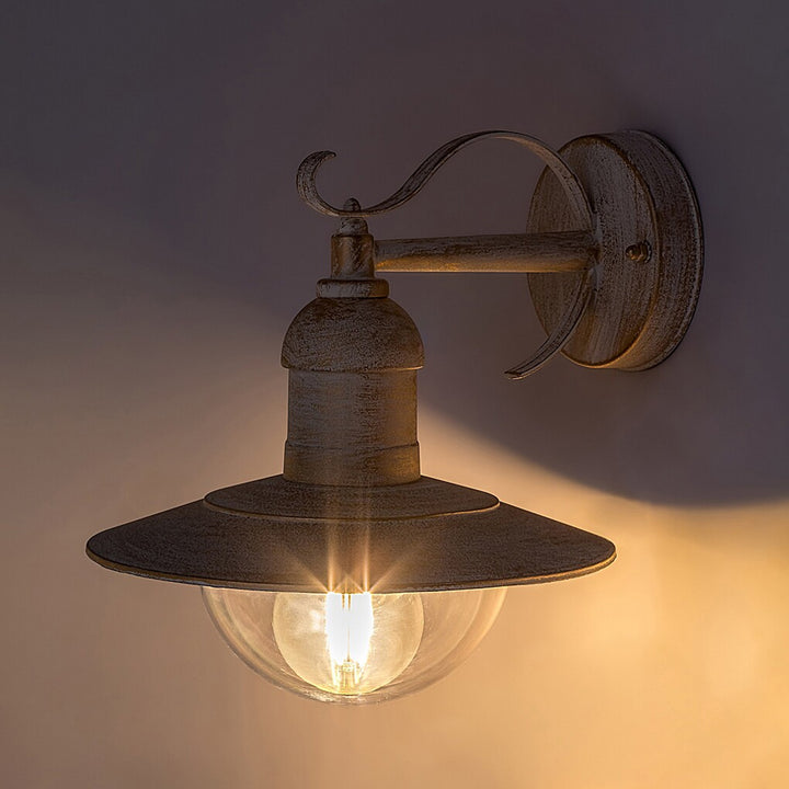 Rabalux vägglampa, utomhus, IP44, E27, max 60 W, antikvit, Oslo, 4 st