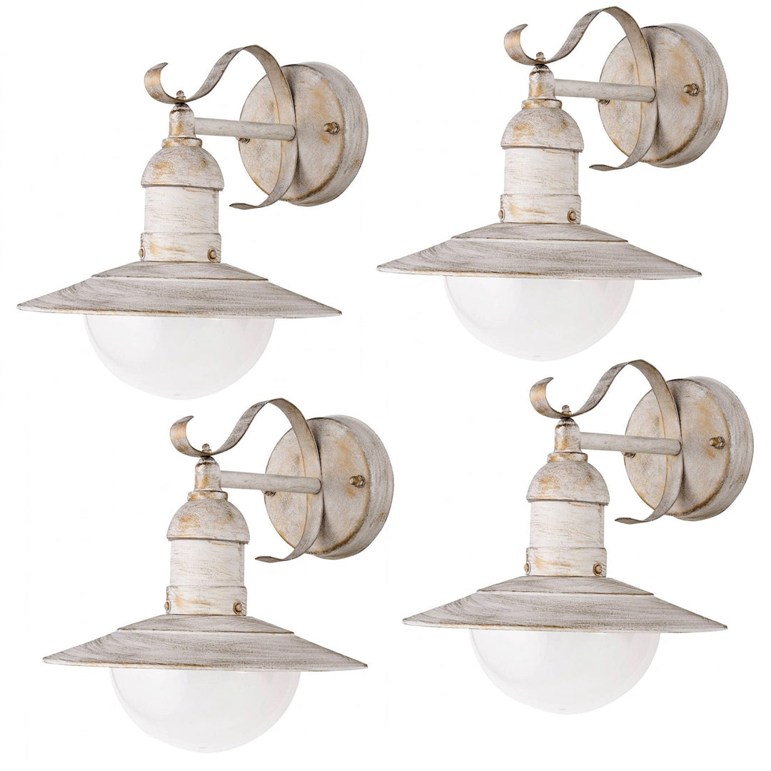 Rabalux vägglampa, utomhus, IP44, E27, max 60 W, antikvit, Oslo, 4 st