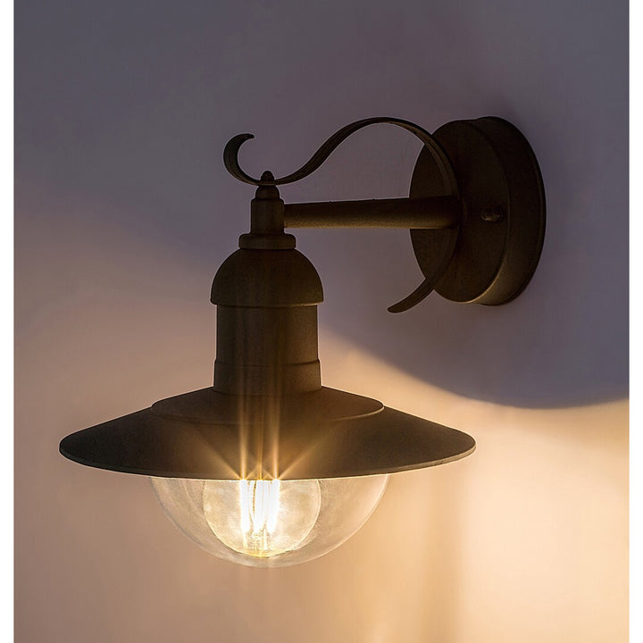Rabalux vägglampa, utomhus, IP44, E27, max 60 W, grön, Oslo, 2 stycken