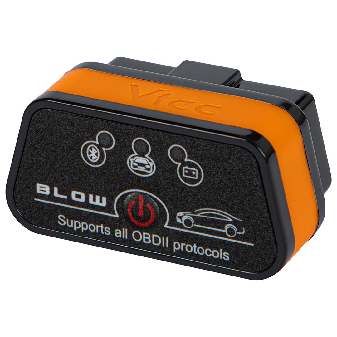 OBD2-diagnosgränssnitt Vtec iTRON Blow, Bluetooth 4.0, trådlös kommunikation med bilens färddator, hög kompatibilitet, 58-660#