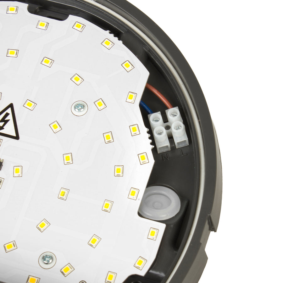 Maclean LED-lampa med rörelsesensor, PIR-sensor, grå, 15 W, IP54, 1100 lm, neutral färg, MCE291 W, 2 stycken