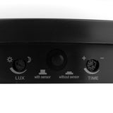 Maclean LED-lampa med rörelsesensor, PIR-sensor, svart, 10 W, IP65, 1000 lm, neutral färg, MCE525 B, 2 st