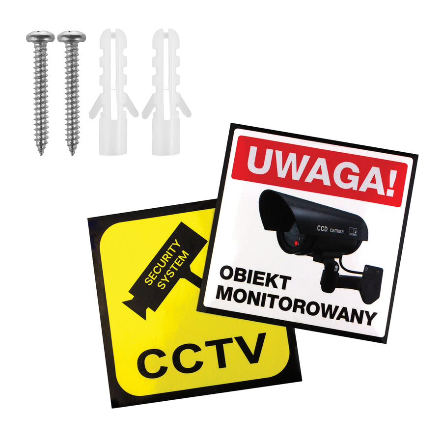 DC2300-kameraattrapp i kupolform med blinkande LED-lampa, 2 st + 6 st AA-batterier från Varta Industrial