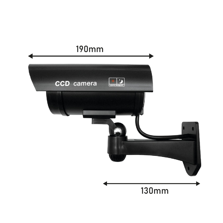 Kameramimik med blinkande LED-lampa IR1100 B IR för utomhusbruk, svart, 2 st + 4 st AA-batterier från Varta Industrial