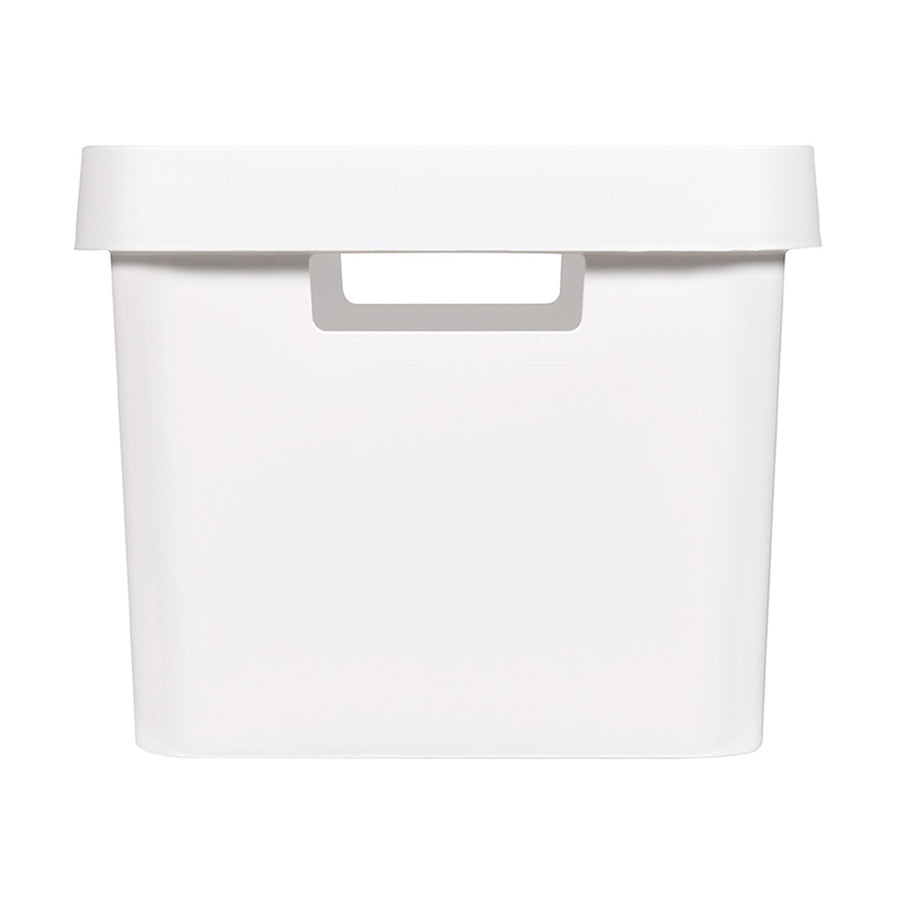 Curver Infinity-förvaringslåda med lock, 17 liter, vit, 4 stycken