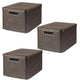 Curver-korg, universal, med lock, brun, Rattan Style L, 3 stycken