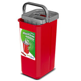GreenBlue-mopp med hink och urpressare, två HQ-mikrofiberdukar, volym 5,7 liter, MaxiClean GB870 + Vileda Actifibre Pro-duk
