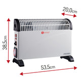 Konvektorvärmare, elektrisk, termostat, 2000 W, 24-timmars timer, vit, sladd 150 cm, Mesko, MS 7741W