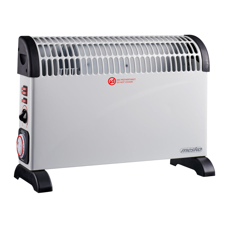Konvektorvärmare, elektrisk, termostat, 2000 W, 24-timmars timer, vit, sladd 150 cm, Mesko, MS 7741W