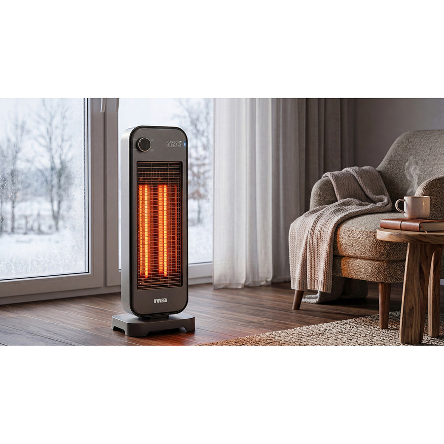 Strålningsvärmare, infraröd 900 W, 2 värmenivåer, Noveen